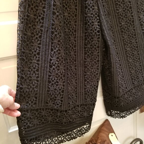 Greylin Black Strapless Off the Shoulder Lace Jumpsuit Women's Size Medium - Picture 5 of 11